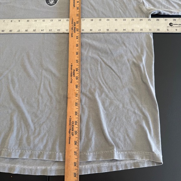 NFL Team Apparel Las Vegas Raiders T-Shirt Washed Grey Distressed Logo Mens XL - Picture 6 of 6